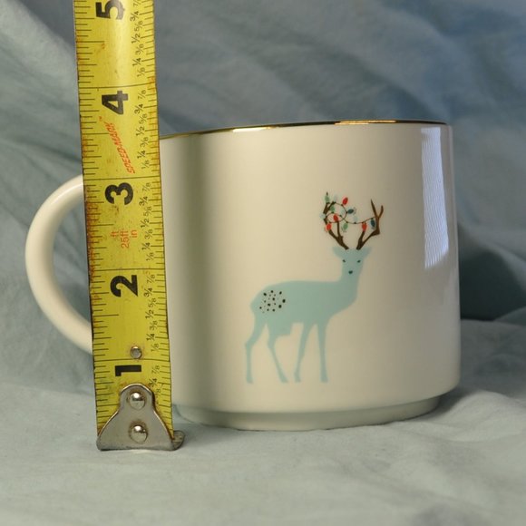 16 oz David's Tea holiday reindeer mug (w887) - Picture 3 of 10